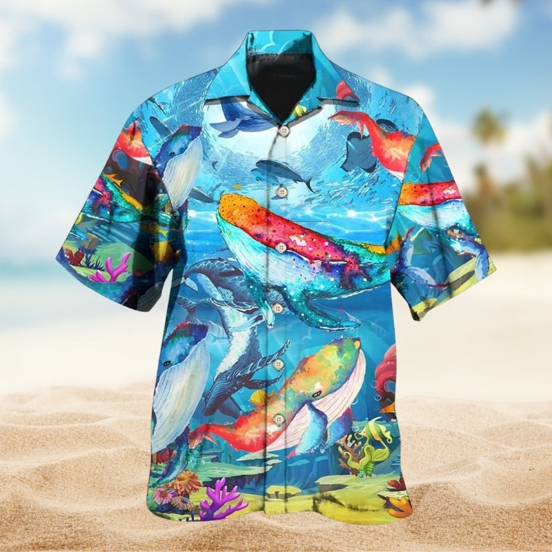 Psychedelic Hippie Mushroom Hallucinogenic Hawaiian Shirt Front Pattern View For Vacation Style