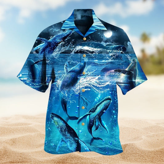 Christmas Penguin Family Hawaiian Shirt Fabric Pattern Detail For Casual Outings