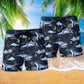 Whale Galaxy Night Sky Beach Shorts Design Detail For Resort And Beach Day Style