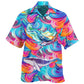 Creative Colorful Whale Ocean Hawaiian Shirt For Tropical Holidays, Outdoor Gatherings, And Everyday Comfort