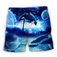 Blue Whale Galaxy Fantasy Beach Shorts Design View For Poolside Relaxation And Holiday Trips