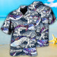 Whale Waves Ocean Hawaiian Shirt For Coastal Travel, Casual Events, And Comfortable Summer Wear
