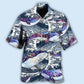 Whale Waves Ocean Hawaiian Shirt For Coastal Travel, Casual Events, And Comfortable Summer Wear