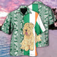 Tropical Wheaten Terrier Leaf Hawaiian Shirt For Coastal Travel, Casual Events, And Comfortable Summer Wear