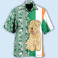 Tropical Dog Wheaten Terrier Leaf Hawaiian Shirt For Resort Getaways And Comfortable Summer Activities