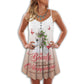 Horse Beauty Butterfly V-Neck Sleeveless Cami Dress For Nature Lovers And Thoughtful Gifting
