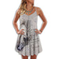 White Horse Faith V-Neck Sleeveless Cami Dress For Travel And Comfortable Summer Styling
