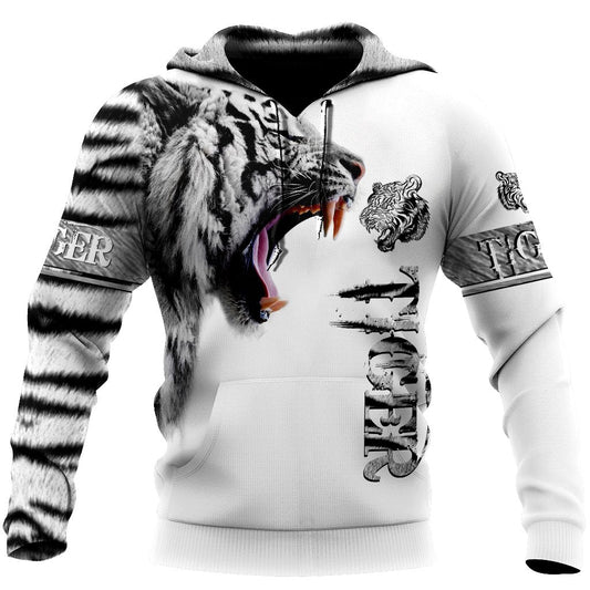 White Tiger Skin Hoodie For Nature Lovers Everyday Adventures And Thoughtful Gifting