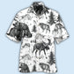 Black Wildlife Hawaiian Shirt With All Over Print For Beach Parties Vacation Travel And Relaxed Casual Style