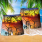 Wind Turbine Green Planet Peace Beach Shorts Design View For Poolside Relaxation And Holiday Trips
