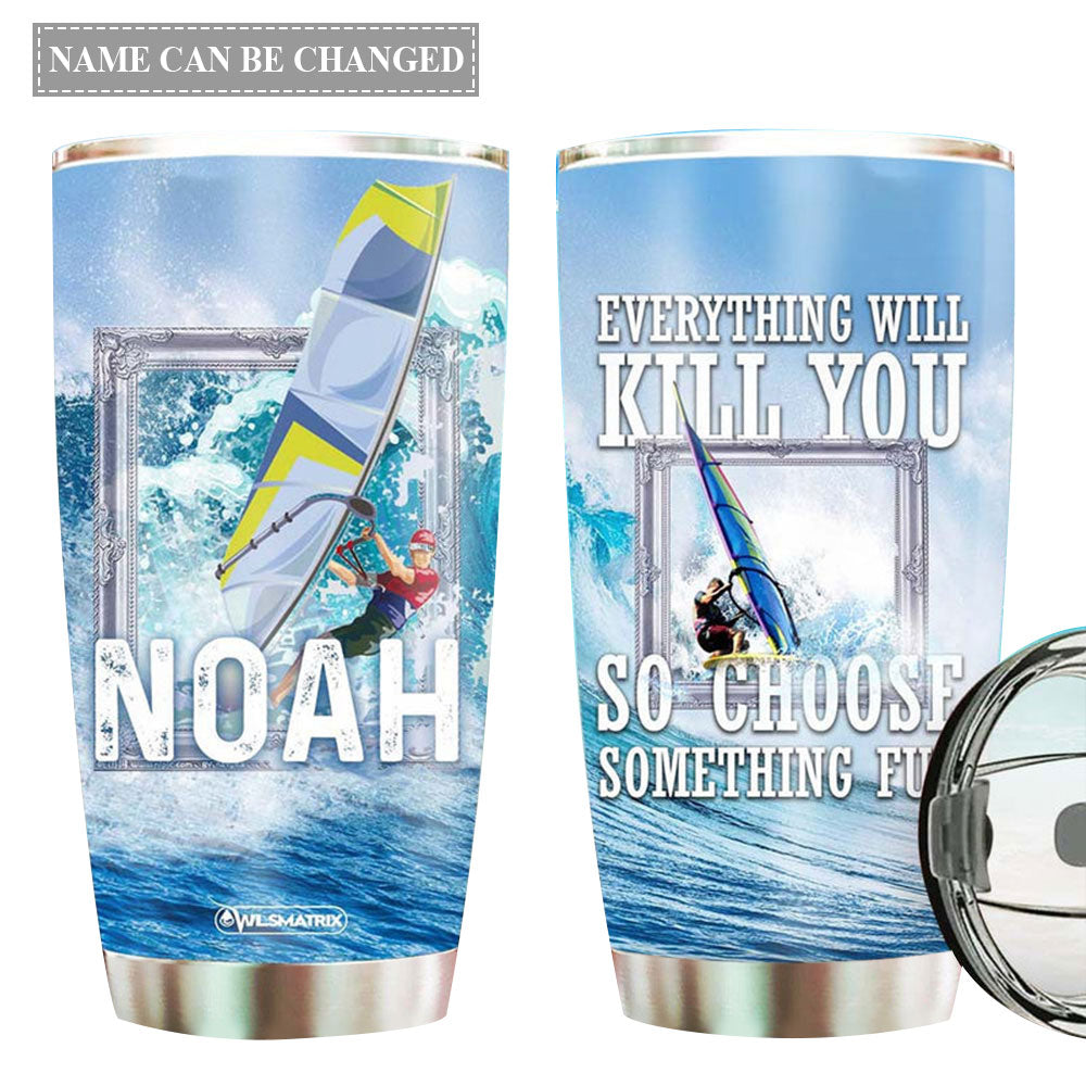 Surfing Choose Adventure Personalized 20 Oz Tumbler For Coffee Travel And Daily Drinks