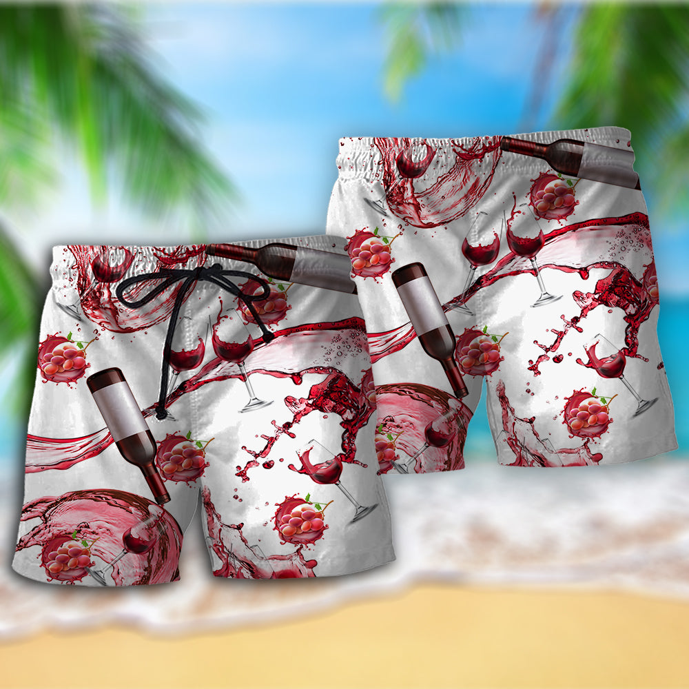Red Wine Chill Night Lifestyle Beach Shorts For Coastal Adventures And Relaxed Summer Wear