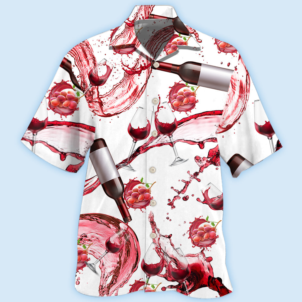 Red Wine Chill Tonight Hawaiian Shirt For Beach Parties And Weekend Getaways