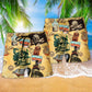 Wine And Skull Beach Shorts Print Detail For Dark Fantasy Summer Style