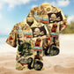 Tropical Lobster Hawaiian Shirt Collar And Front View For Vacation Style