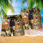 Wine Cat Grapes Beach Shorts Pattern Detail For Outdoor Activities And Easygoing Coastal Style