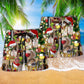 Christmas Night Wine Grape Beach Shorts Artwork Detail For Christmas Trips And Gifting