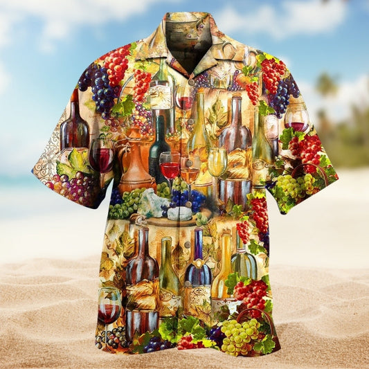 Funny Wine Hawaiian Shirt For Resort Trips, Coastal Parties, And Warm Weather Style