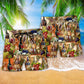 Wine I Don't Give A Sip Colors Hawaiian Print Beach Shorts For Weekend Getaways And Comfort