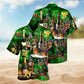 Wine Green Hawaiian Shirt For Resort Trips, Coastal Parties, And Warm Weather Style