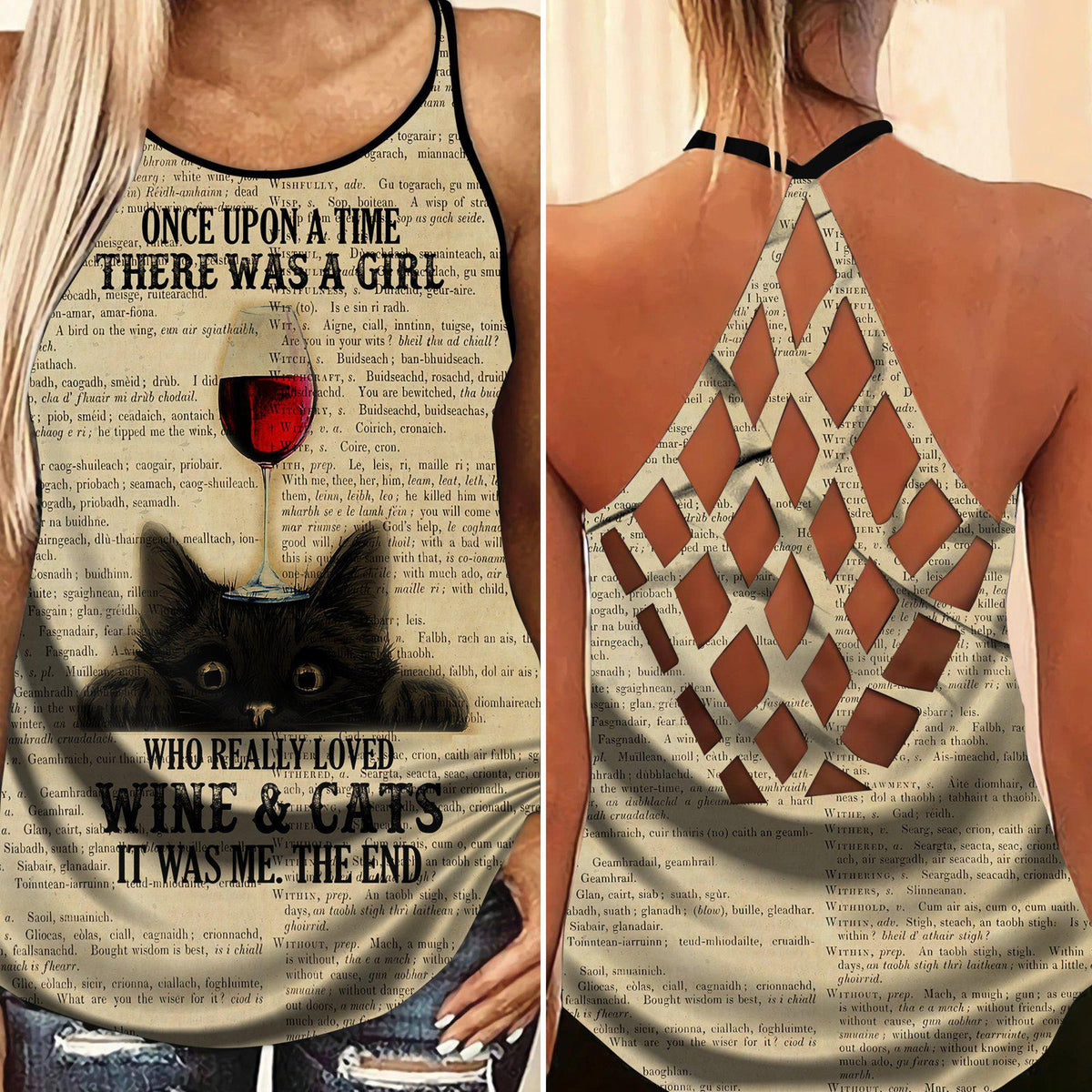 Wine So Good Hollow Tank Top For Outdoor Activities And Athleisure
