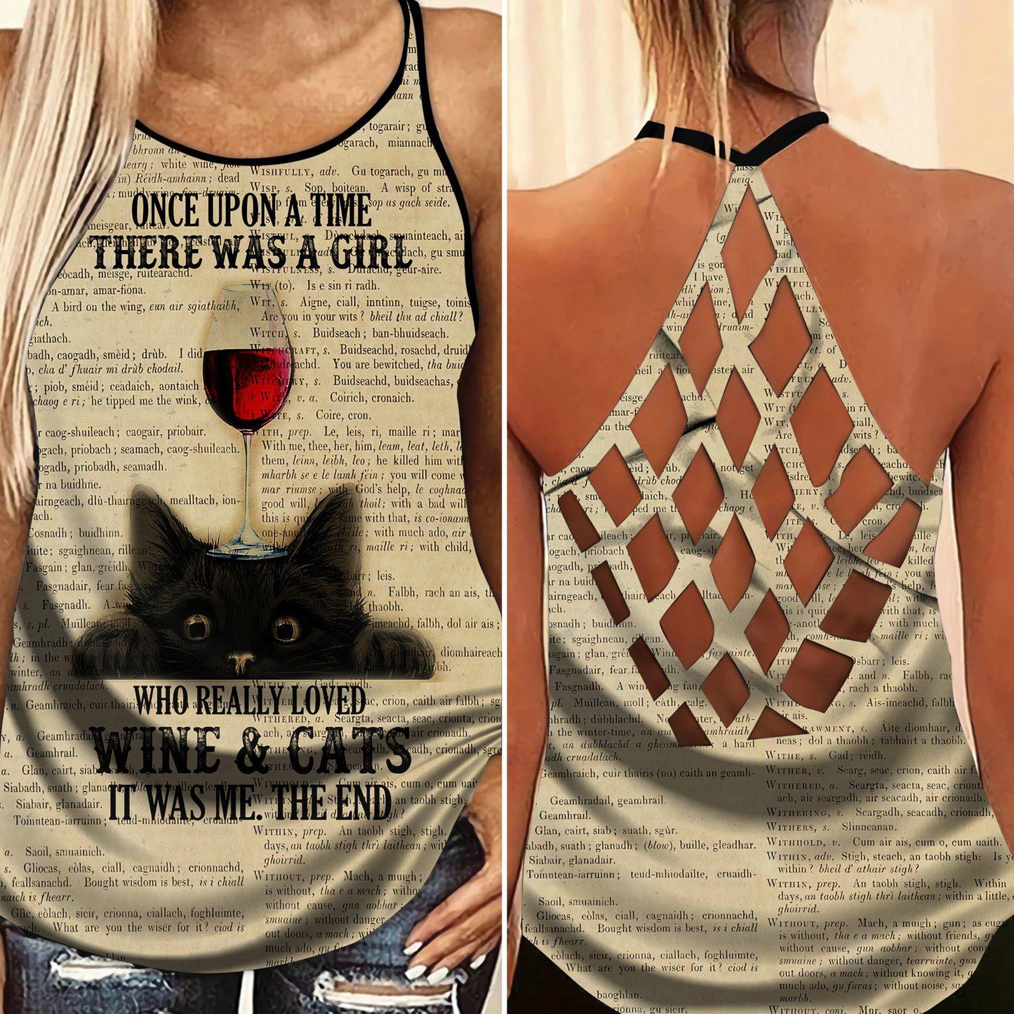 Wine So Good Hollow Tank Top For Outdoor Activities And Athleisure