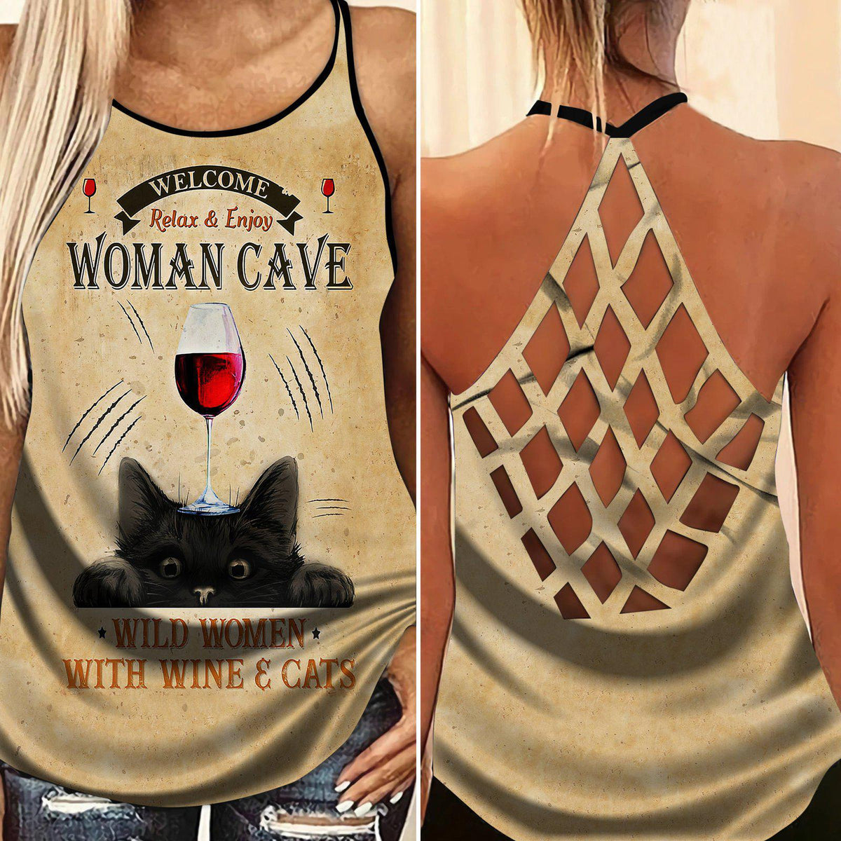 Wine So Good Hollow Tank Top For Active Lifestyles And Weekend Style