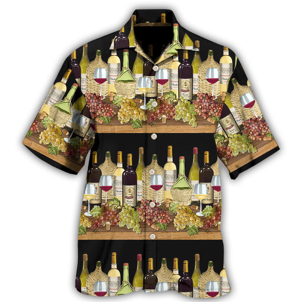 Wine Tasting Stripe Pattern Hawaiian Shirt For Island Vacations, Resort Wear, And Relaxed Seasonal Style