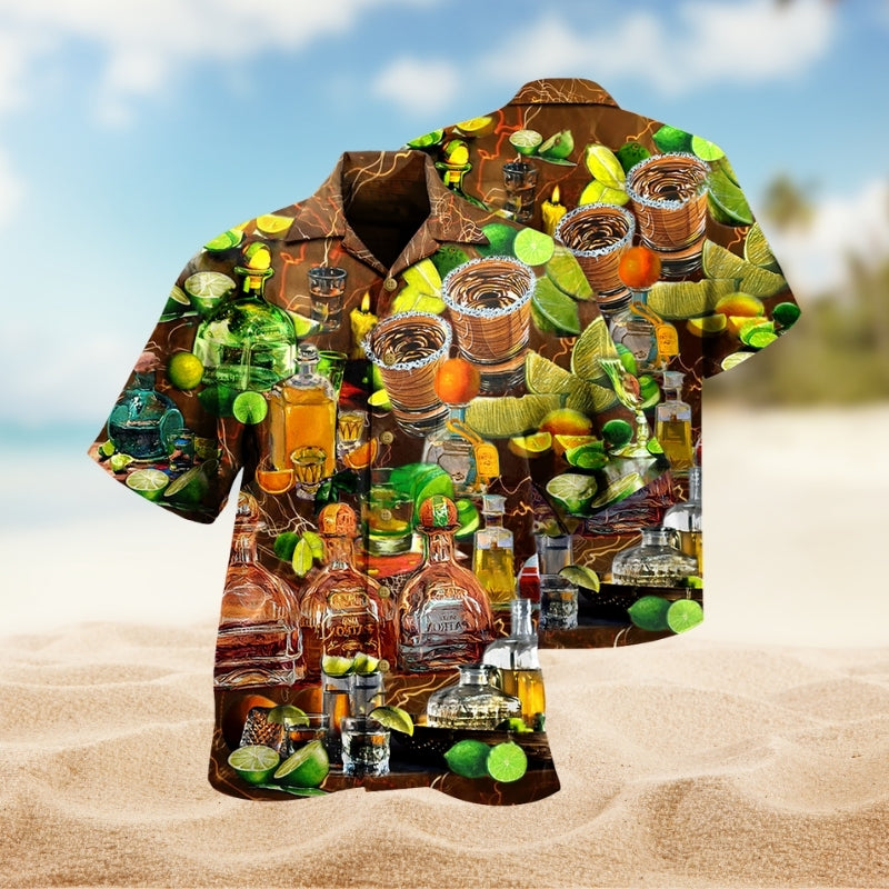 Wine Lemons Celebrate Hawaiian Shirt For Island Vacations, Resort Wear, And Relaxed Seasonal Style