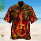 Guitar Flaming Music Speaks Hawaiian Shirt For Music Fans, Resort Parties, And Warm Weather Events