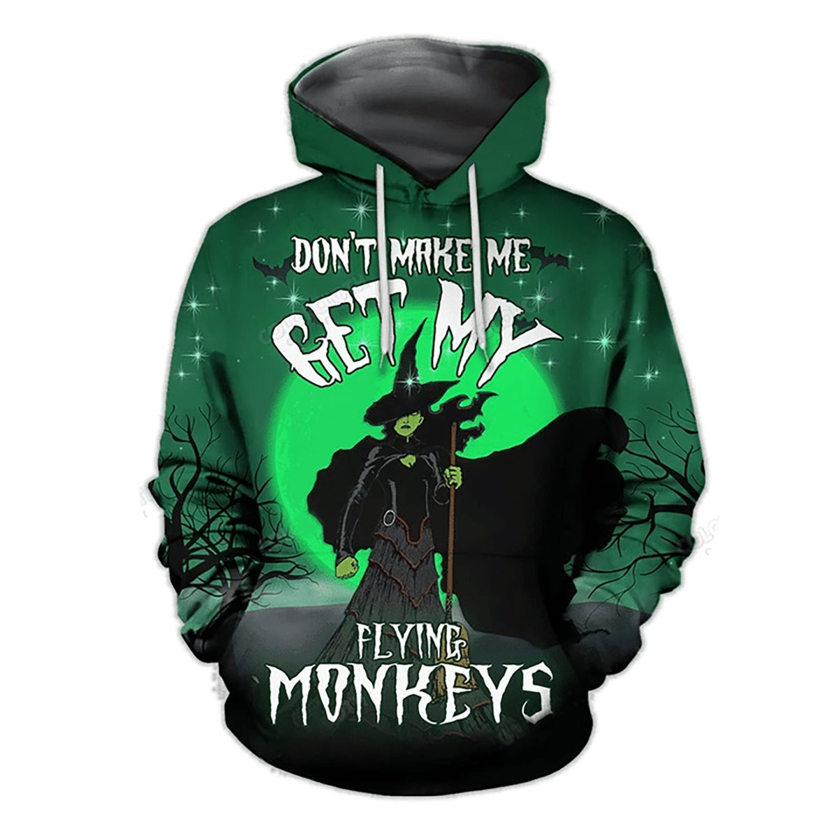 Flying Witch Monkeys Hoodie For Halloween Parties Autumn Outings And Spooky Everyday Style