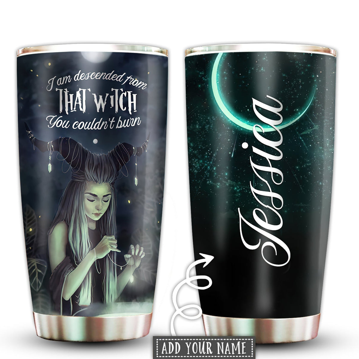 Witch Witchy Fire Personalized 20 Oz Tumbler For Coffee Travel And Daily Drinks