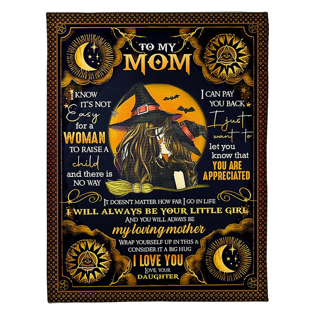 Witch You Will Always Be My Loving Mother Flannel Blanket For Cozy Bedroom Sofa Decor