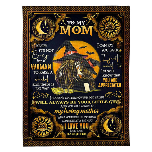 Witch You Will Always Be My Loving Mother Flannel Blanket For Cozy Bedroom Sofa Decor