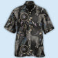 Dark Wolf Dreamcatcher Hawaiian Shirt Artwork Detail For Tropical Trips And Casual Outings