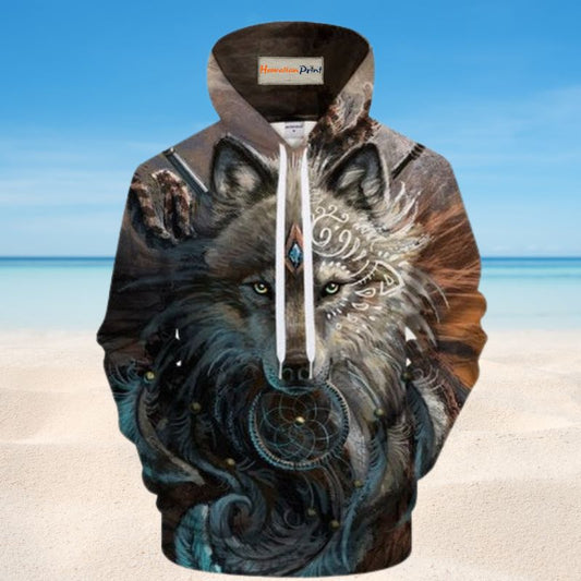 Classic Wolf Dreamcatcher Hoodie For Heritage Inspired Streetwear Travel And Everyday Style