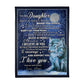 Wolf I Believe In You Daughter Gift I Love You Flannel Blanket For Cozy Bedroom Sofa Decor