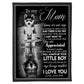 Wolf I Love You To The Moon And Back Mother Flannel Blanket For Cozy Bedroom Sofa Decor