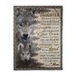 Wolf Big Hug Mom To Daughter Flannel Blanket For Cozy Bedroom Sofa Decor