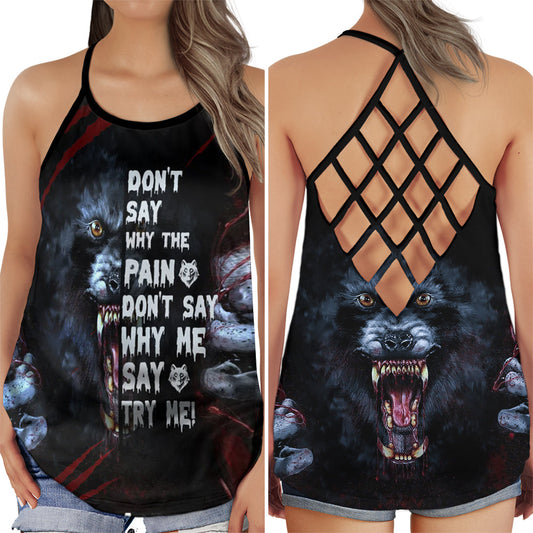 Wolf Kind Heart Wild Spirit Hollow Tank Top For Yoga Workouts And Festival Wear