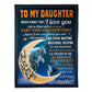 Wolf Never Forget That I Love You Daughter Gift Flannel Blanket For Cozy Bedroom Sofa Decor