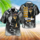 Wolf Quitting Hawaiian Shirt Artwork Detail For Tropical Trips And Casual Outings