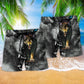 Wolf Never Quit Motivational Beach Shorts For Summer Vacation And Coastal Travel