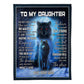 Wolf Step Out Of The Shadows Daughter Gift Flannel Blanket For Cozy Bedroom Sofa Decor