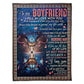 Wolf To My Boyfriend I Feel In Love With You Flannel Blanket For Cozy Bedroom Sofa Decor