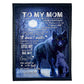 Wolf To My Mom Little Boy Flannel Blanket For Cozy Bedroom Sofa Decor