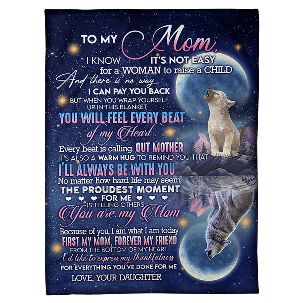 Wolf To My Mother Flannel Blanket For Cozy Bedroom Sofa Decor