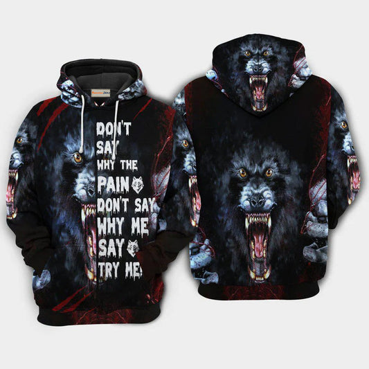 Wolf Why Pain Hoodie For Pet Lovers Casual Style Holidays And Thoughtful Gifts