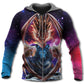 Red Blue Fantasy Wolf Dragon Hoodie For Mythical Adventures Weekend Outings And Thoughtful Gifting