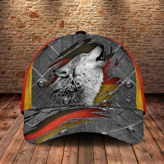 Wolf German Vintage Classic Cap For Weekend Travel Outdoor Events And Casual Outfits